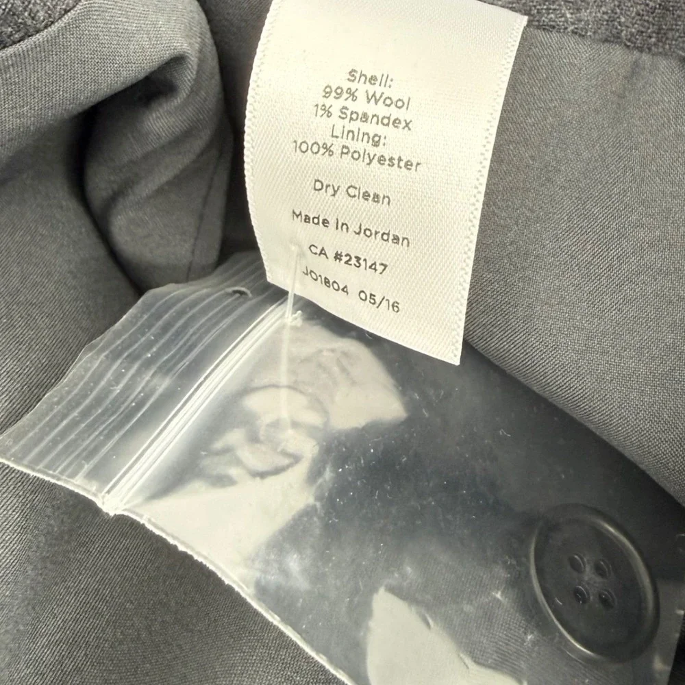 NWT Talbots Womens 20W Windsor Italian Flannel Wool Dress Pants Charcoal Gray - Picture 5 of 7